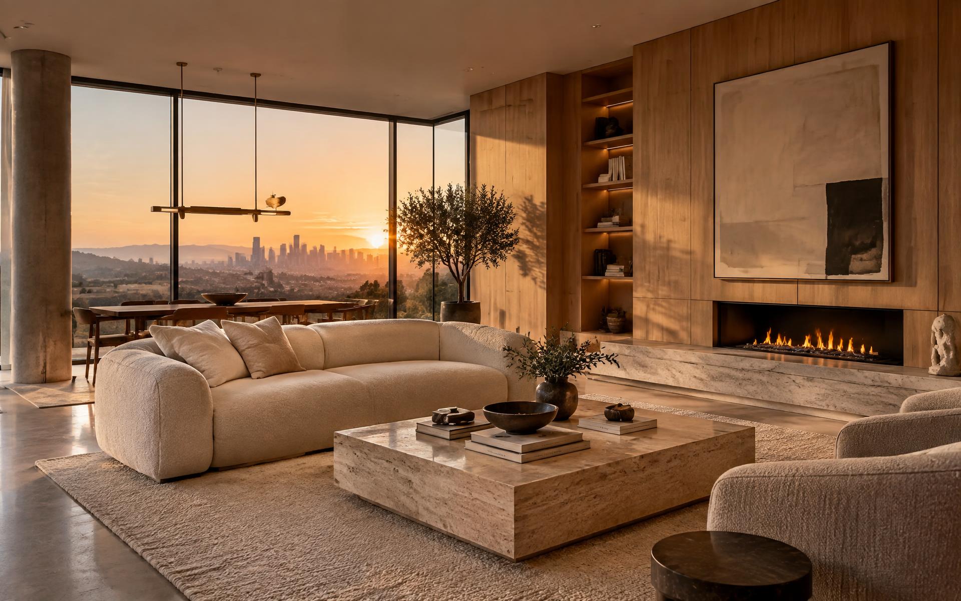 Luxury living room designed by Urbannext Interiors